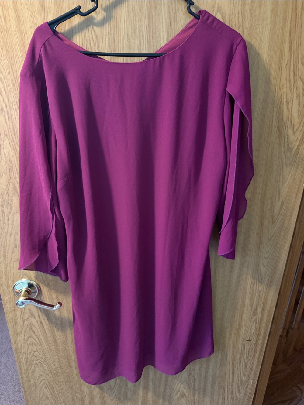 Grace Karin Magenta Boatneck Mini Dress